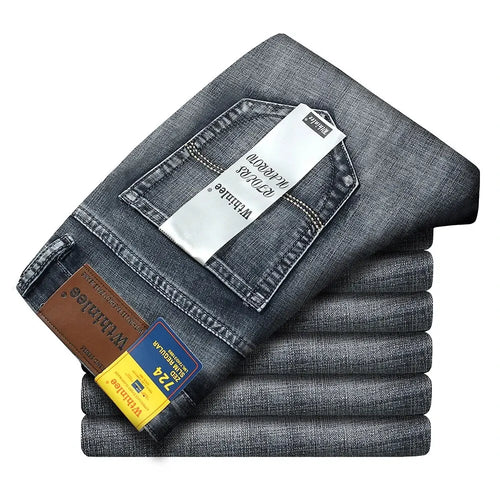 Vaqueros rectos y elásticos casuales de moda para hombre de negocios de WthinLee