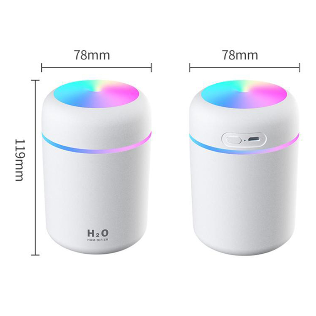 Humidificador de aire portátil con difusor de aceites esenciales para coche o casa.
