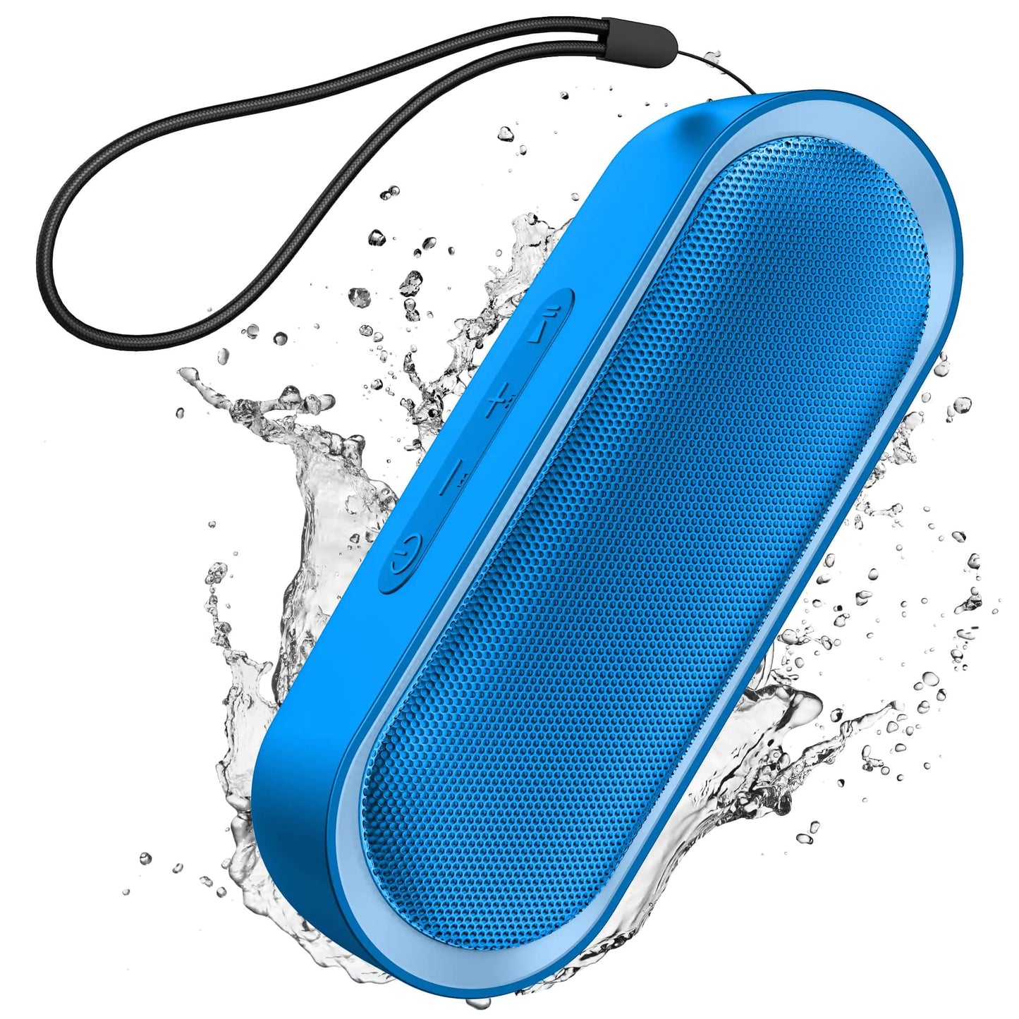 Altavoces Bluetooth LENRUE, portátiles, impermeables, con tecnología TWS, 24 horas de reproducción, sonido estéreo, inalámbricos, para casa, ducha, piscina, playa, exterior (azul)