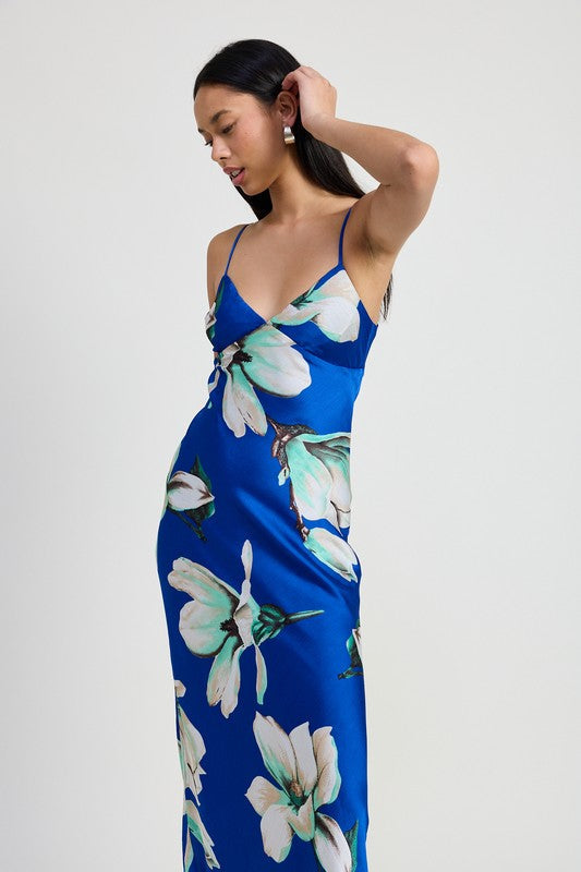 Vestido largo con estampado floral de Jade Icarus