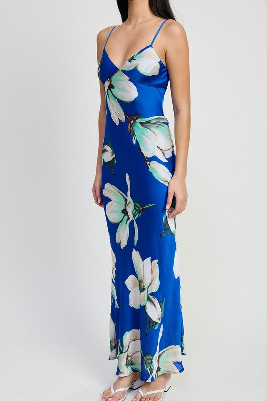 Vestido largo con estampado floral de Jade Icarus