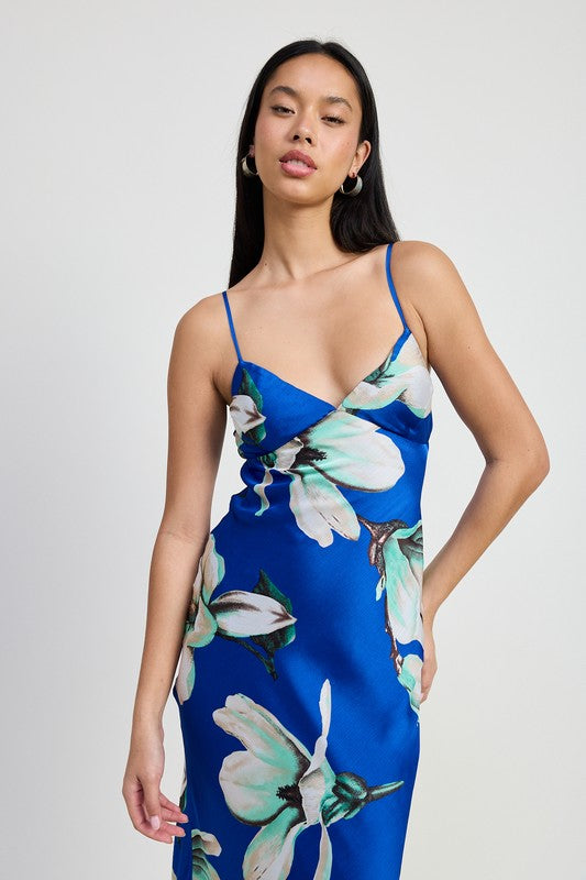 Vestido largo con estampado floral de Jade Icarus