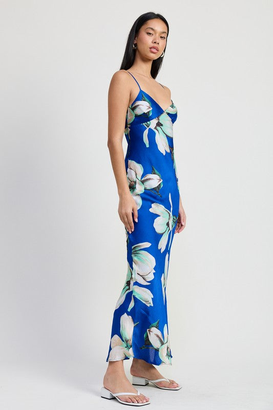 Vestido largo con estampado floral de Jade Icarus