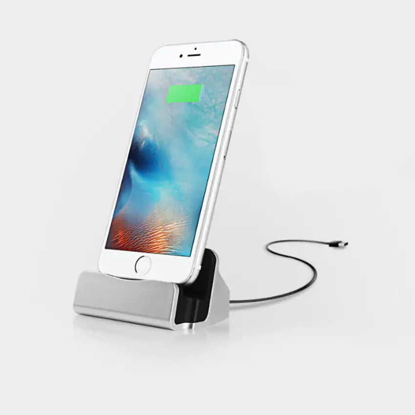 Soporte de carga y sincronización rejuvenecedor para tu iPhone de Apple
