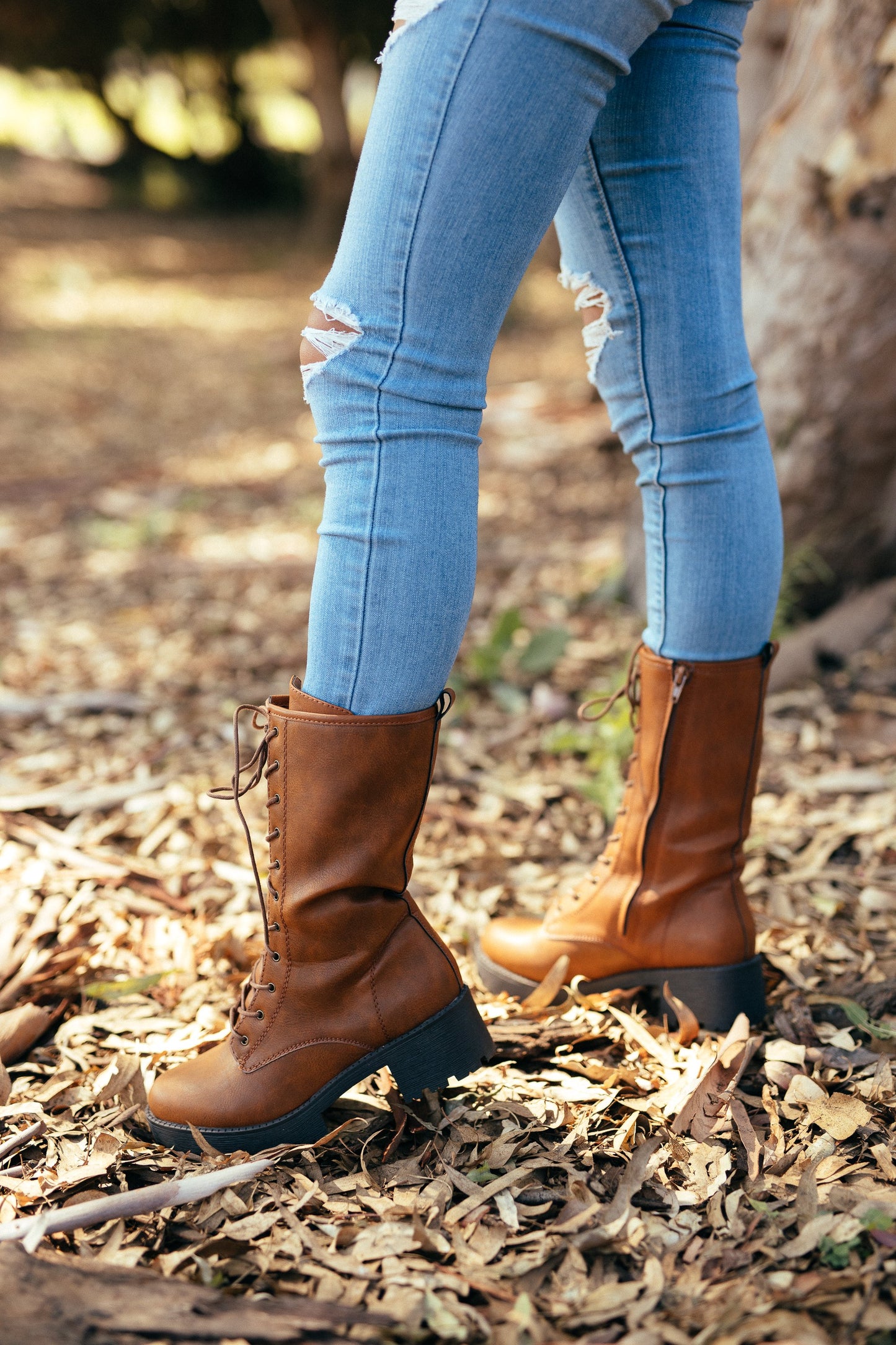 Botas Private para mujer color camello