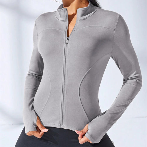 Chaqueta deportiva corta de yoga para mujer 
