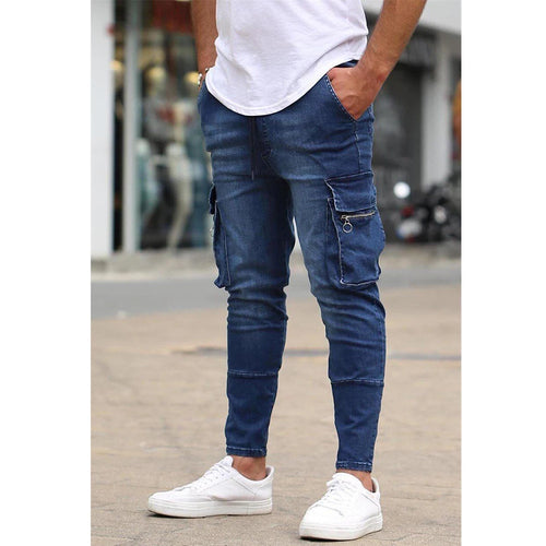 Vaqueros ajustados rotos de moda urbana para hombre 