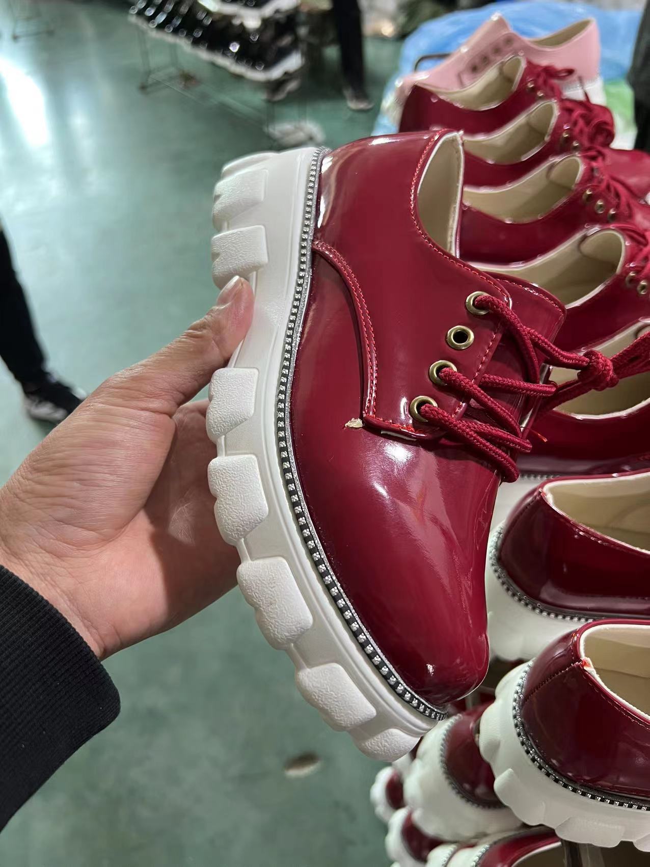 Zapatos Oxford de plataforma plana con tacón grueso para mujer 