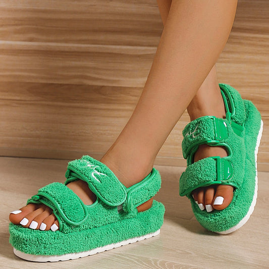 Sandalias casuales de suela gruesa para mujer de Coffee Jasper 