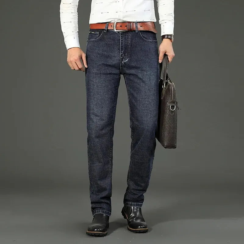 Vaqueros rectos y elásticos casuales de moda para hombre de negocios de WthinLee 