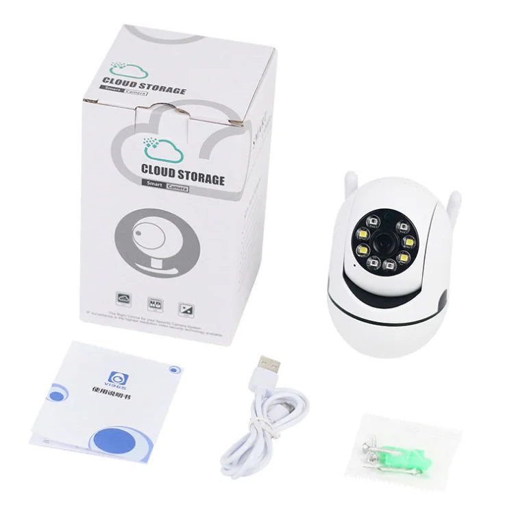 Cámara de pared con bombilla HD con visión nocturna y control remoto para interiores y exteriores