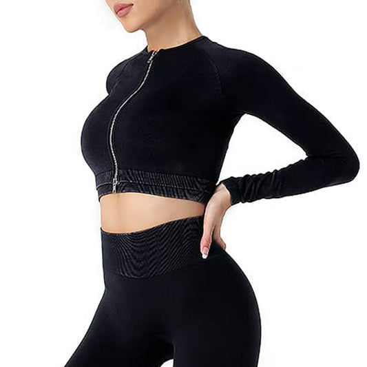 Chándal de entrenamiento para mujer de 2 piezas sin costuras