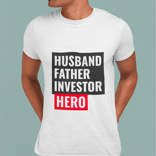 Camiseta "Esposo, padre, inversor y héroe"