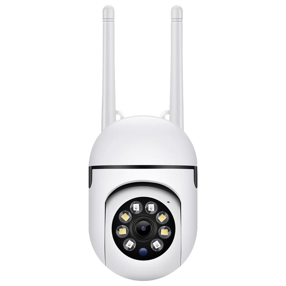 Cámara de pared con bombilla HD con visión nocturna y control remoto para interiores y exteriores