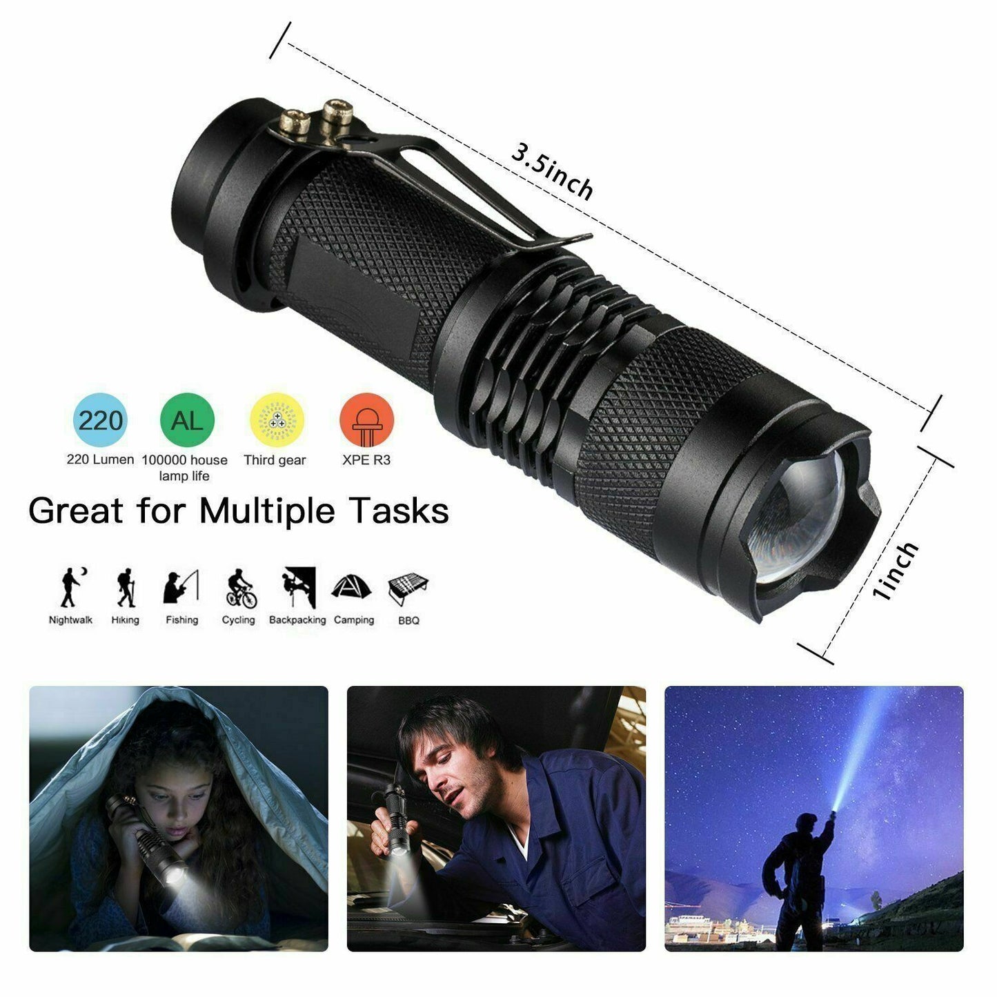 Kit de supervivencia y seguridad para emergencias al aire libre 14 en 1 para acampar