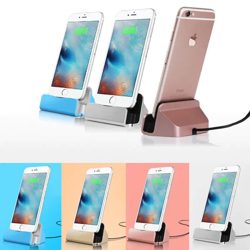 Soporte de carga y sincronización rejuvenecedor para tu iPhone de Apple